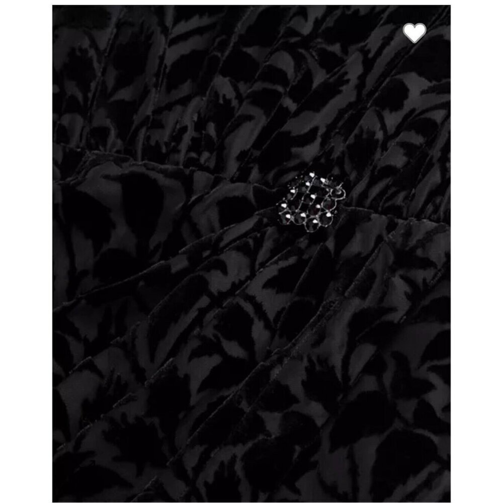 The Kooples Short Black Devore Velvet Dress Size S Cocktail - Picture 5 of 16